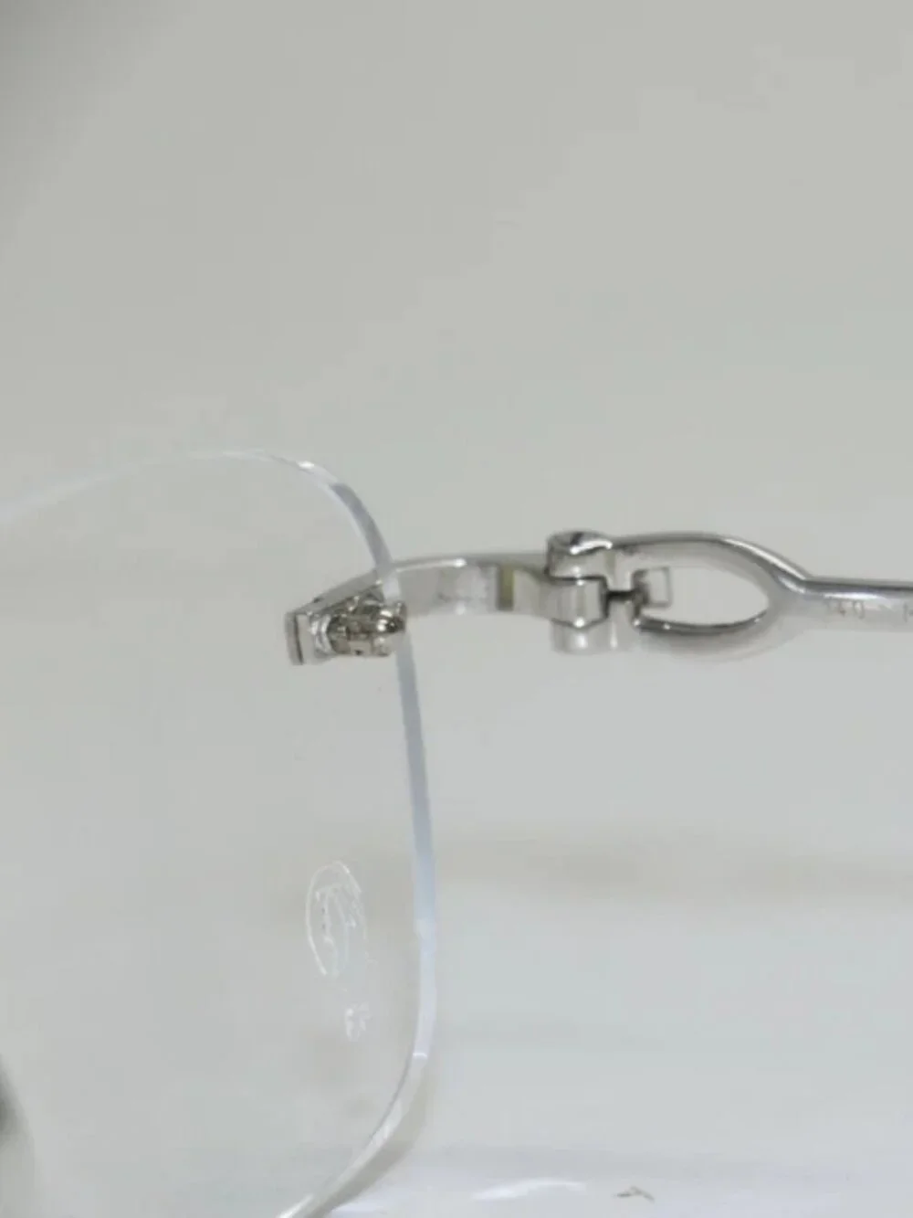 Cartier Vintage Rimless C Decor Silver Sunglasses - 140 53-20 / 5154860